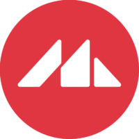 MaineHealth Social Photo Image. Red circle with white logo mark.